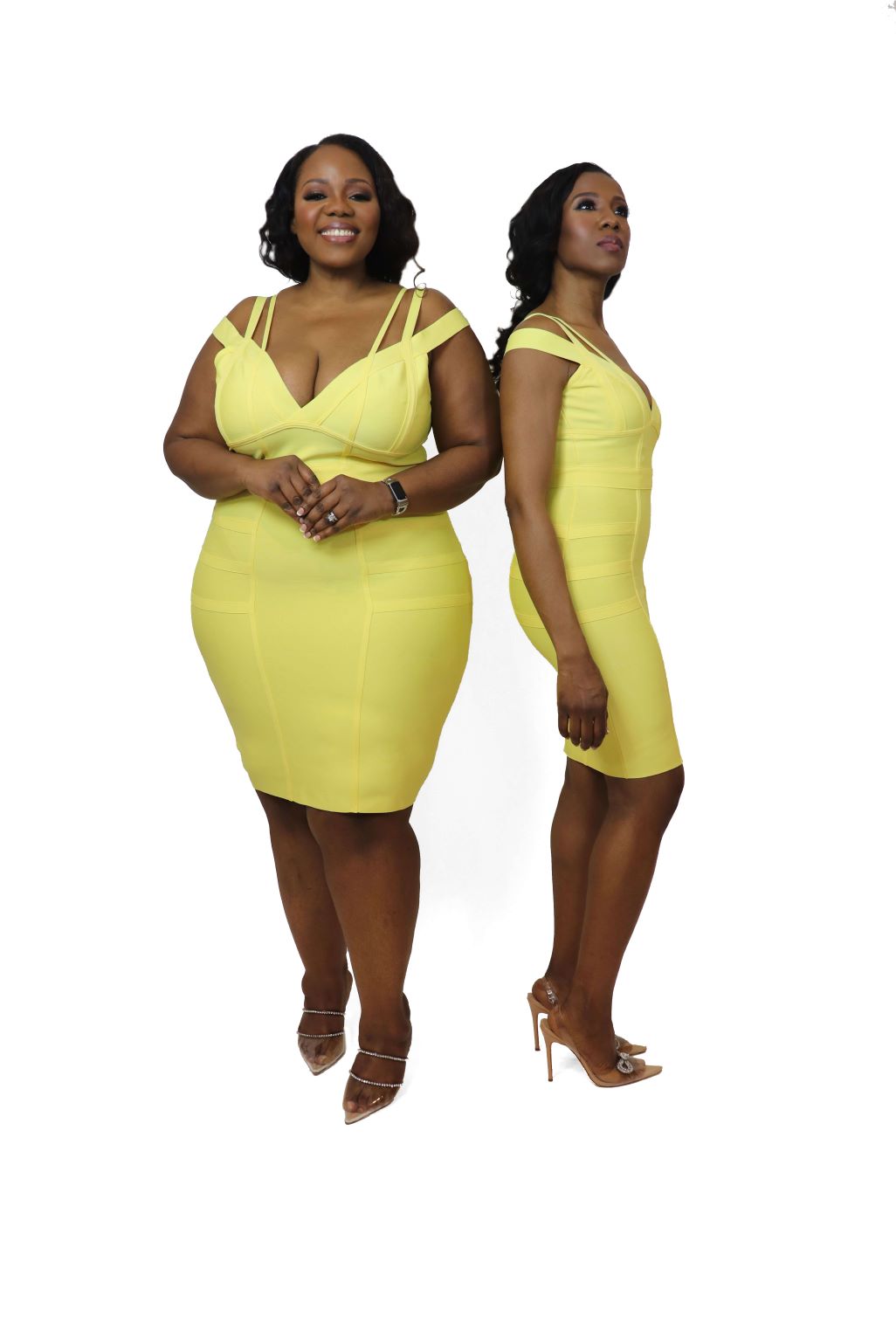 Sexy Yellow Fitted Midi  Party Dress